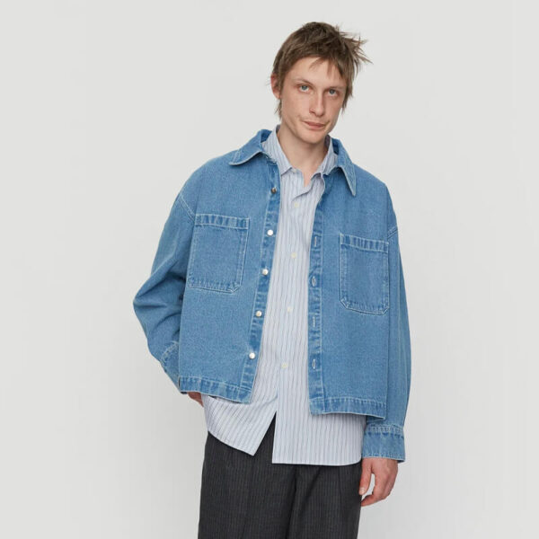 MFPEN cut off denim jacket light blue 4