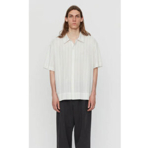 MFPEN holiday shirt light brown stripe 1
