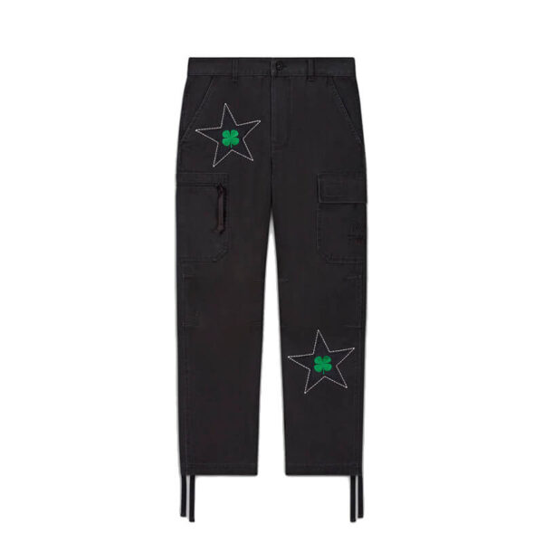 PATTA X CONVERSE four leaf clover cargo pants black 1