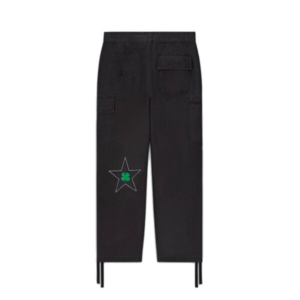 PATTA X CONVERSE four leaf clover cargo pants black 5