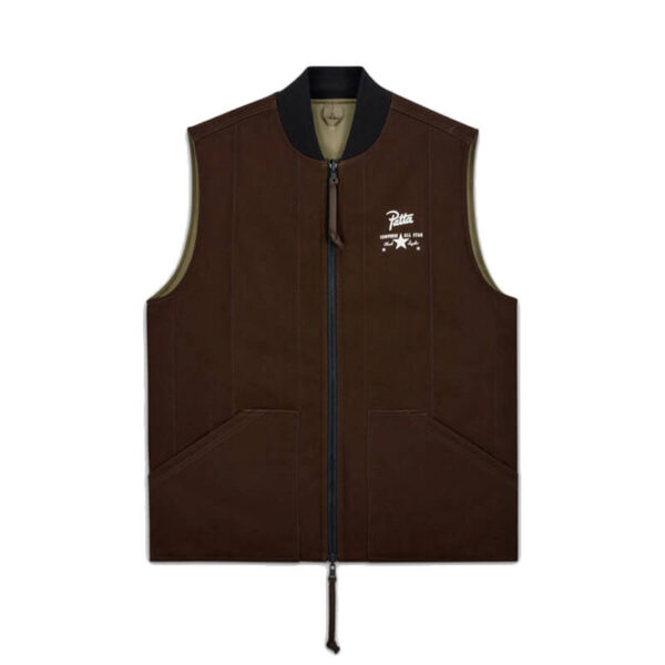 CONVERSE x PATTA Utility Reversible Vest - Java / Burt Olive