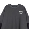 STAND ALONE Layered Look LS Tee - Dark Grey | THEROOM STAND ALONE Layered Look LS Tee - Dark Grey | THEROOM