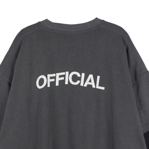 STAND ALONE Layered Look LS Tee - Dark Grey