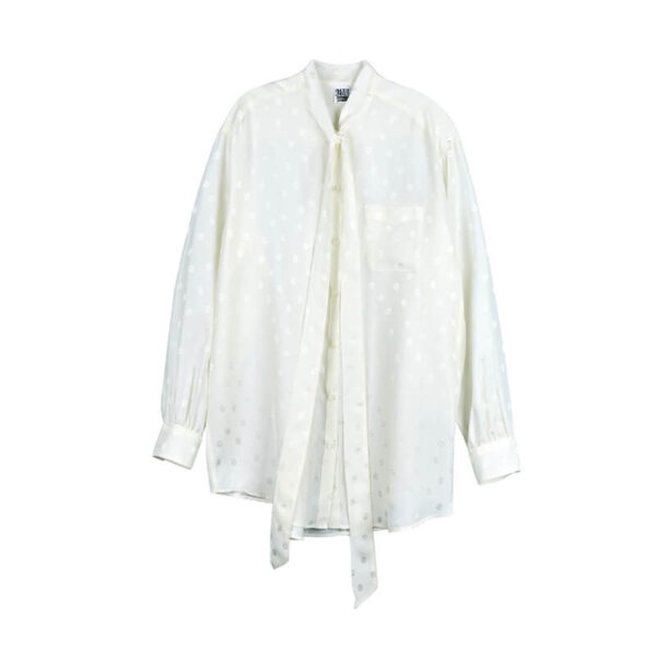 STAND ALONE Libre Jacquard Silk Blouse - Ivory