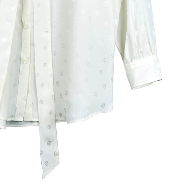 STAND ALONE Libre Jacquard Silk Blouse - Ivory