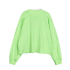 STAND ALONE Pearl Necklace LS Tee - Lime