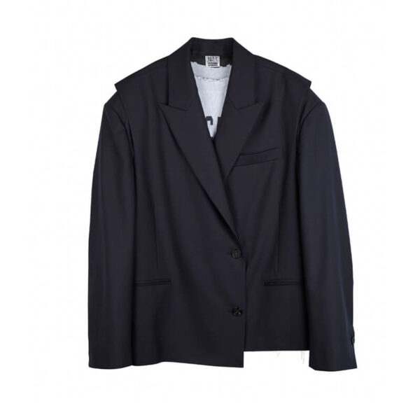 STAND ALONE two way layered blazer navy 1