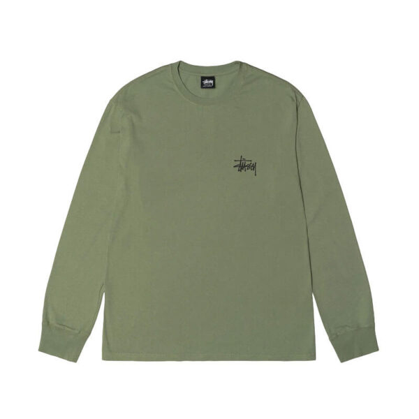 Basic Stüssy Pig. Dyed LS Tee - Artichoke