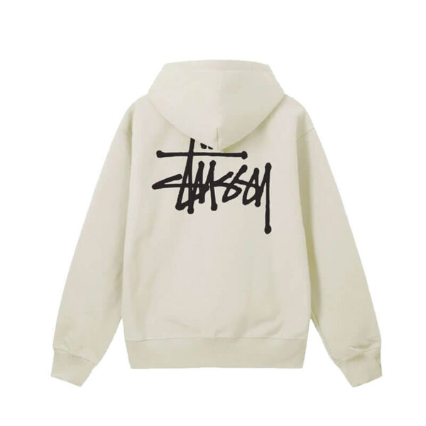 Basic Stüssy Zip Hoodie - Stone