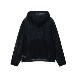 STUSSY Cotton Mesh Hoodie - Black