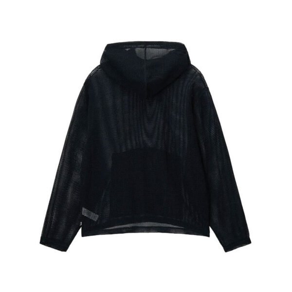 STUSSY Cotton Mesh Hoodie - Black