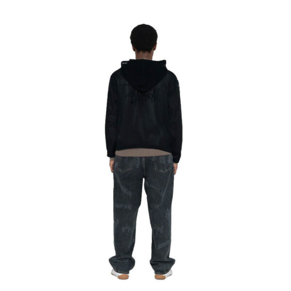 STUSSY Cotton Mesh Hoodie - Black