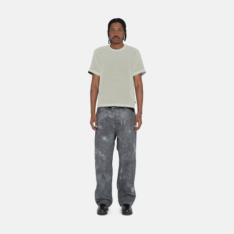 STUSSY Cotton Mesh Crew - Bone | THEROOM Barcelona