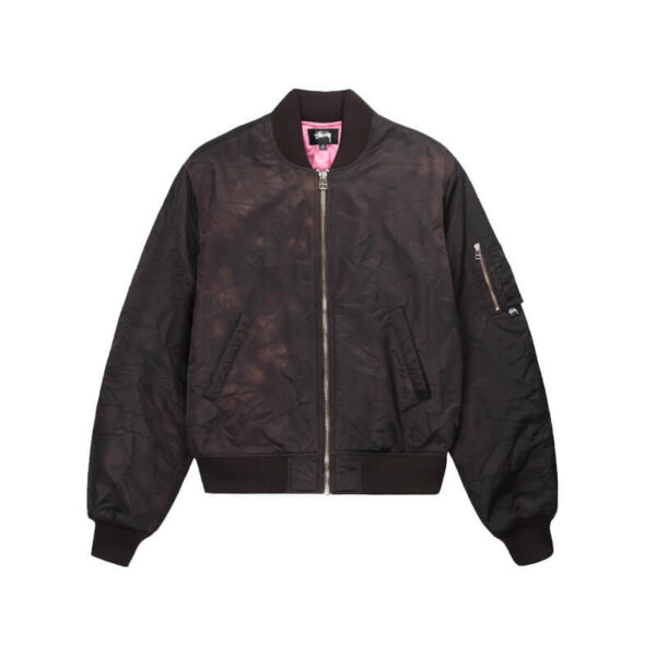 STUSSY Dyed Nylon Bomber - Brown