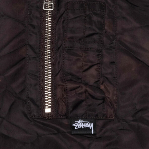 STUSSY Dyed Nylon Bomber - Brown