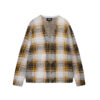 STUSSY Hairy Plaid Cardigan - Gold | THEROOM Barcelona