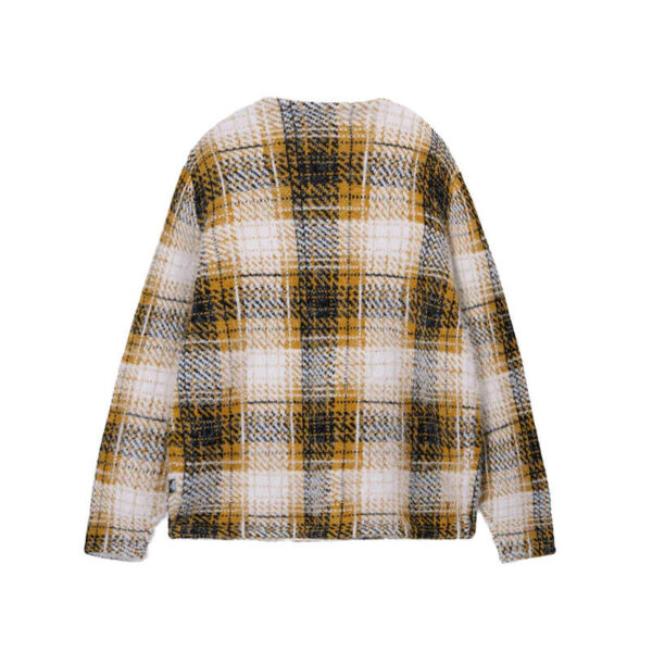 STUSSY Hairy Plaid Cardigan - Gold