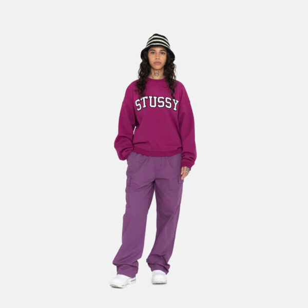 STUSSY Relaxed Oversized Crew - Magenta