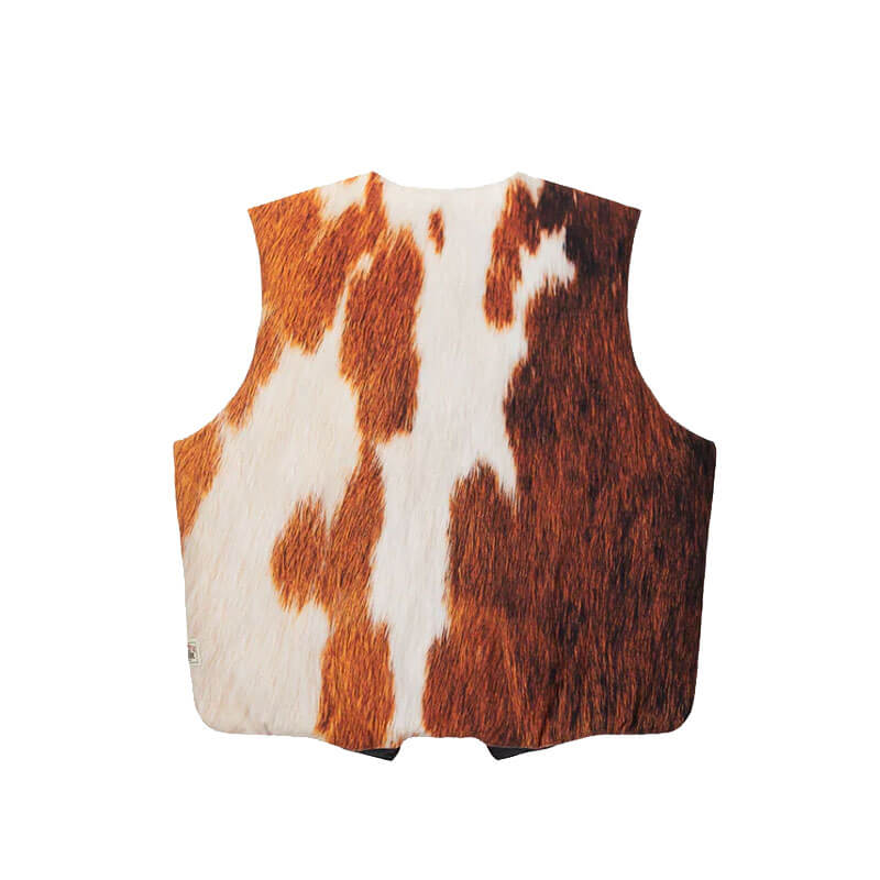 Reversible Quilted Vest - Cowhide