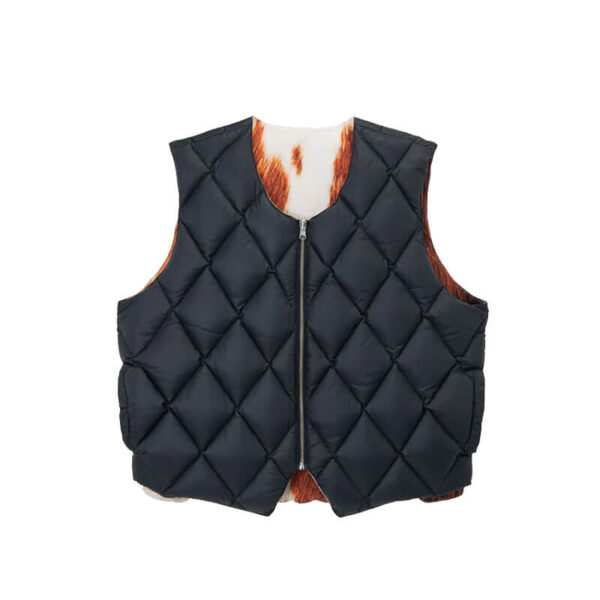 STUSSY Reversible Quilted Vest - Cowhide
