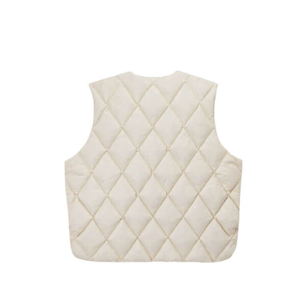 STUSSY Reversible Quilted Vest - Cream