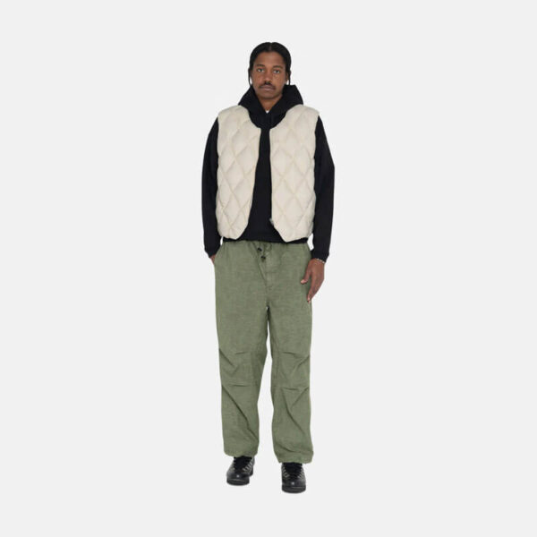 STUSSY Reversible Quilted Vest - Cream