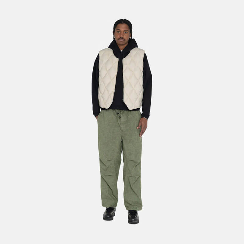 STUSSY Reversible Quilted Vest - Cream | THEROOM