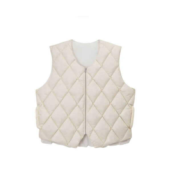 STUSSY Reversible Quilted Vest - Cream