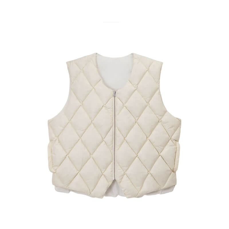 STUSSY Reversible Quilted Vest - Cream | THEROOM