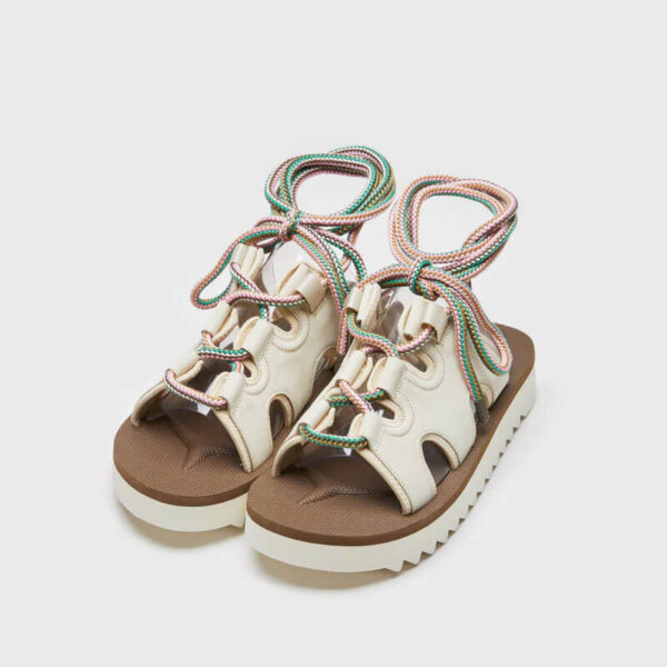 SUICOKE Ray-Ab Sandals - Ivory x Brown