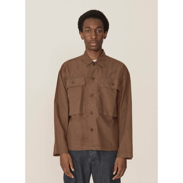 YMC military shirt brown 2