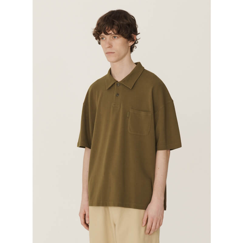 YMC Earth Polo T-Shirt - Olive | THEROOM Barcelona