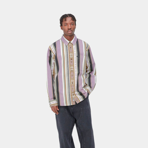 Coba Stripe Shirt - Violanda / Soot