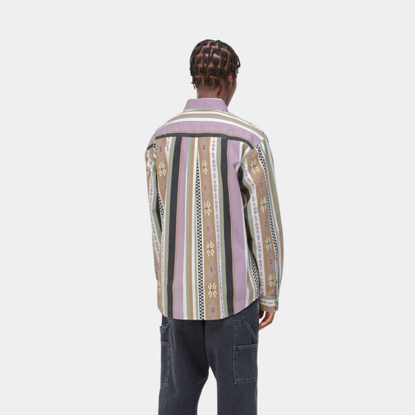 Coba Stripe Shirt - Violanda / Soot