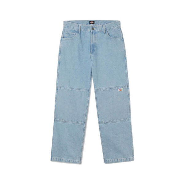 Double Knee Denim Pants - Light Wash
