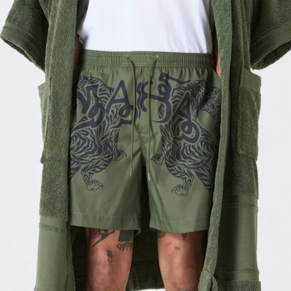 MAHARISHI Muay Thai Swimshort olive 5