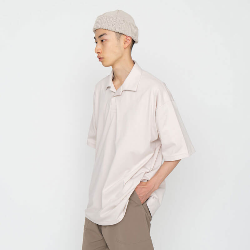 NANAMICA KODENSHI Polo Shirt - Stone | THEROOM
