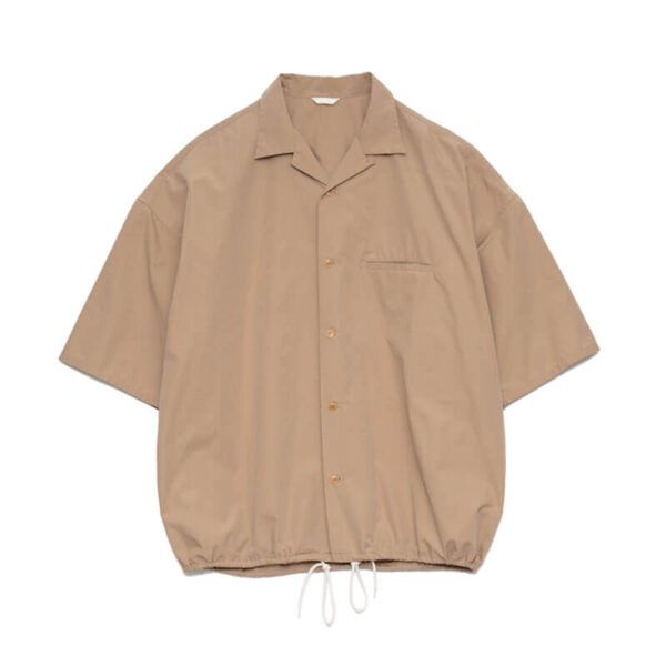 NAMAMICA-Open-Collar-Wind-HS-Shirt-Camel