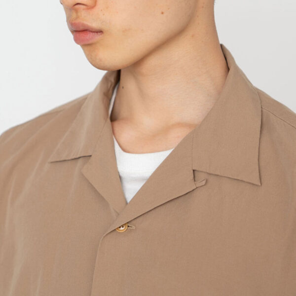 Open Collar Wind Shirt - Camel