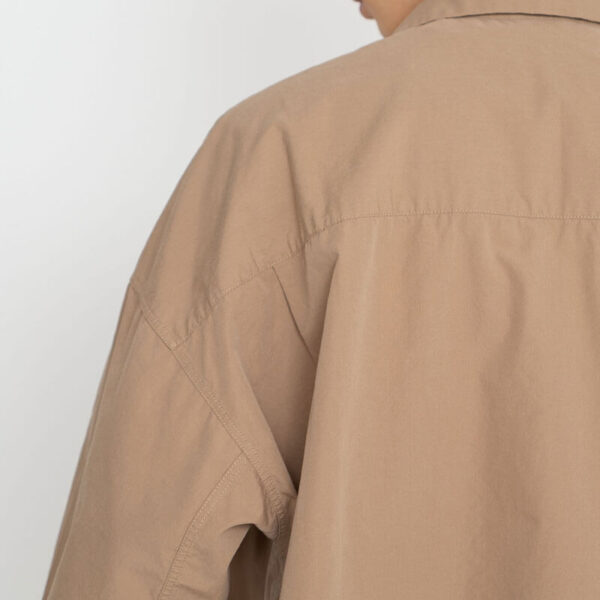 NAMAMICA-Open-Collar-Wind-HS-Shirt-Camel