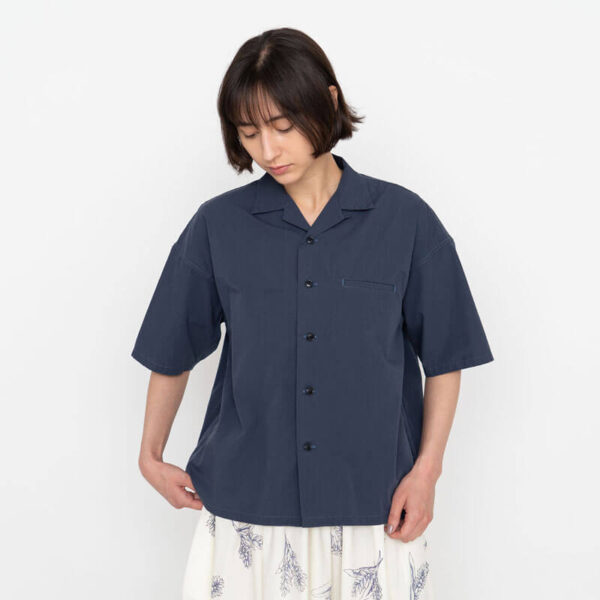 NAMAMICA-Open-Collar-Wind-HS-Shirt-Marine-Navy