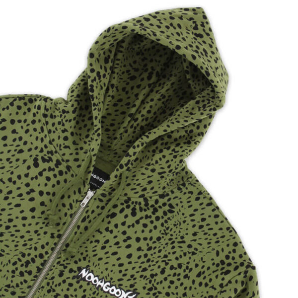 Chit Chat Zip Hoodie - Green Leopard