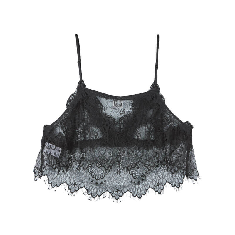 Lace Camisole Top - Black