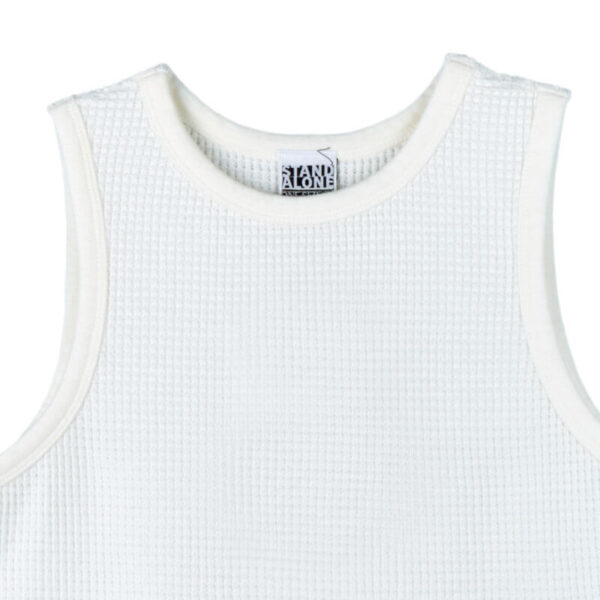 Waffle Sleeveless - White
