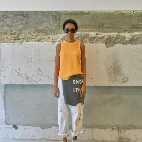 Waffle Sleeveless - White