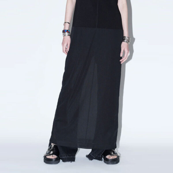 TOGA-Chiffon-Jersey-Dress-Black