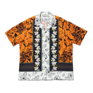 TOGA-Cupra-Cotton-Print-Shirt-Orange