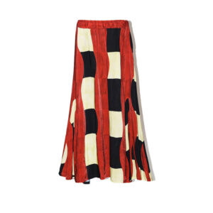 TOGA-Inner-Print-Skirt-Red