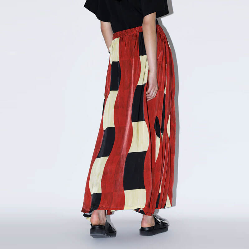 TOGA ARCHIVES Inner Print Skirt - Red