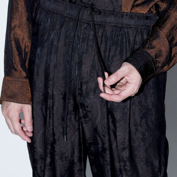 TOGA-Paisley-Jacquard-Pant-Brown